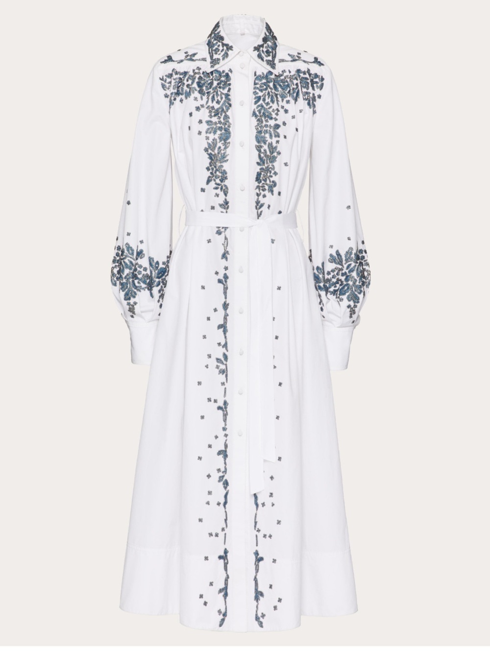 Valentino Garavani embroidered compact poplin dress sz 40